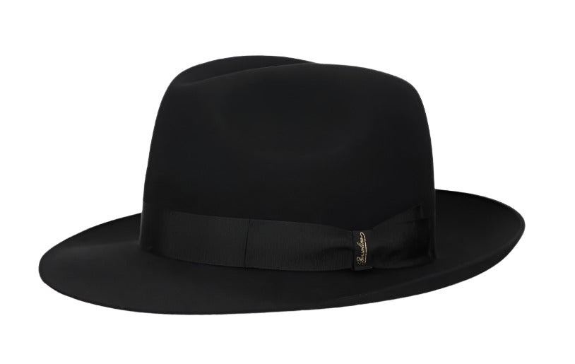 Borsalino Marengo Furfelt Fedora Black