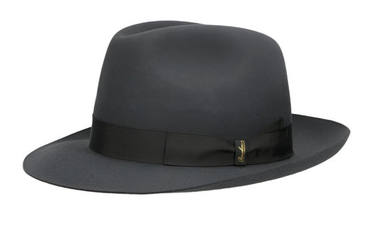 Borsalino Marengo Furfelt Fedora Grey