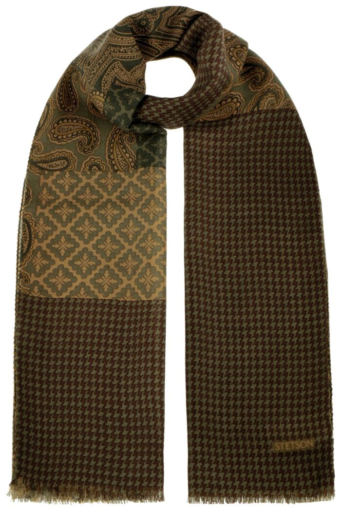 Stetson Scarf Wool Patchwork 47