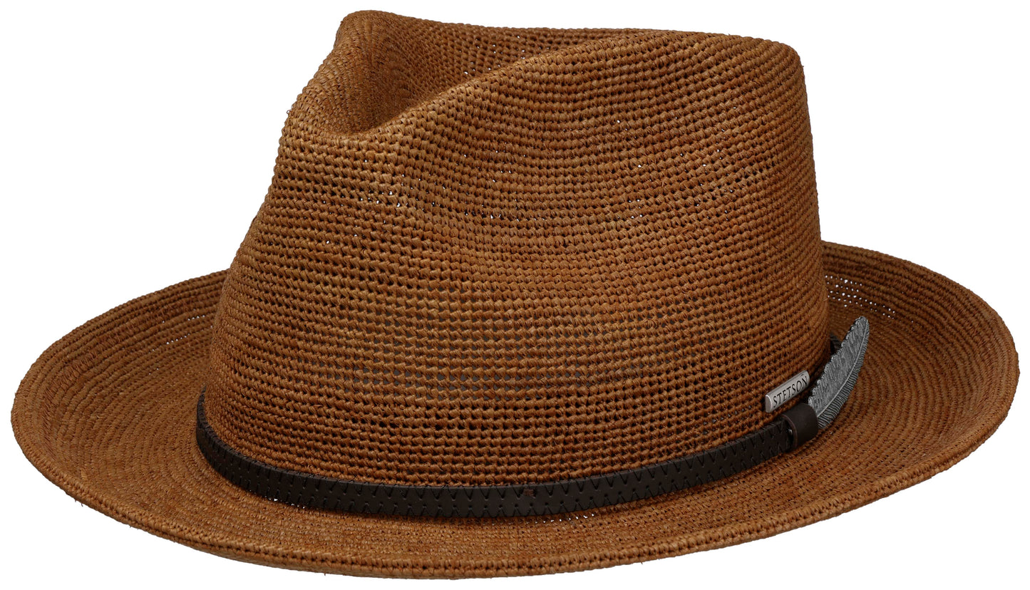 Stetson Fedora Raffia Crochet 6