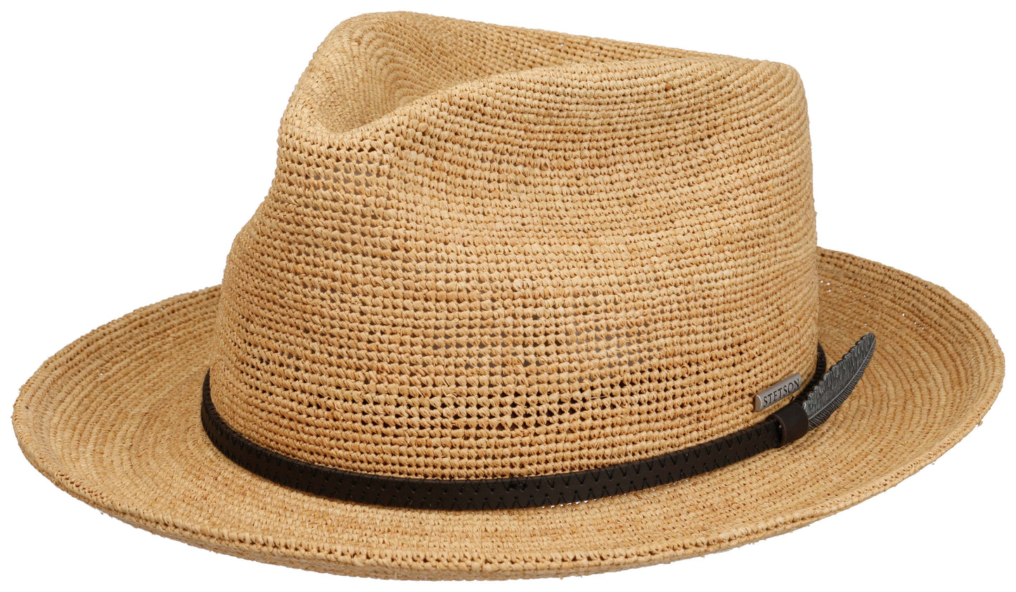 Stetson Fedora Raffia Crochet 7