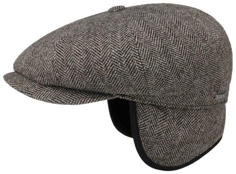Stetson Hatteras Earflaps Wool Herringbone 333
