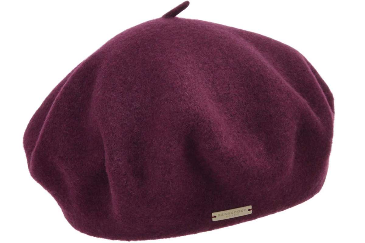 Seeberger Beret Burgundy Red