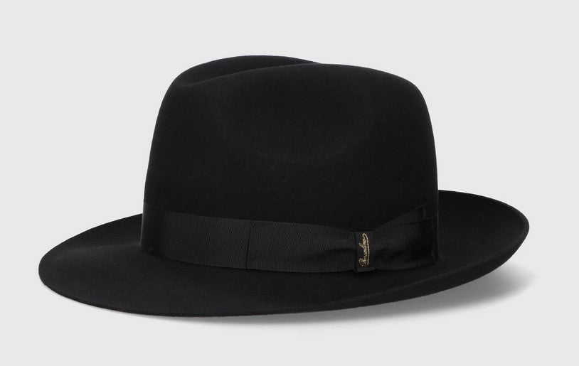 Borsalino Marengo Furfelt Fedora Black