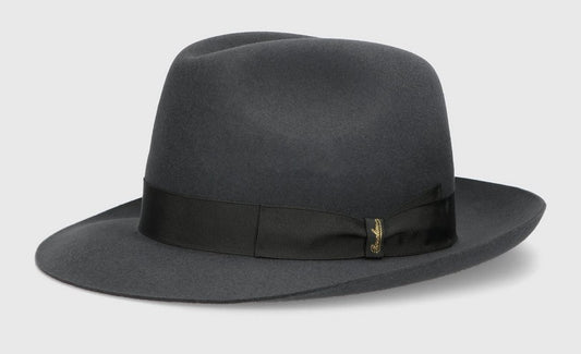 Borsalino Marengo Furfelt Fedora Grey