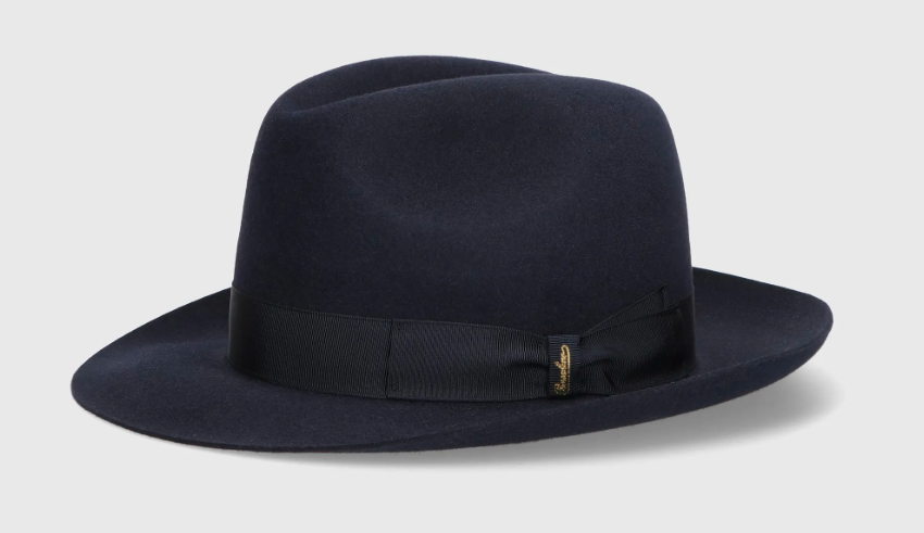 Borsalino Marengo Furfelt Fedora Blue