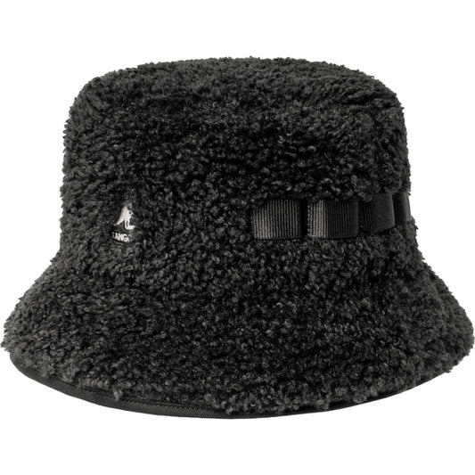 Kangol Faux Shearling Utility Bucket Black