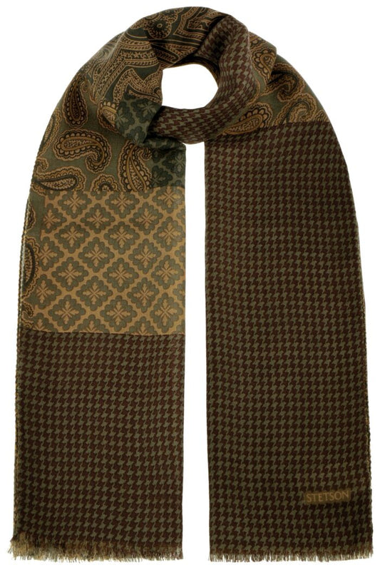 Stetson Scarf Wool Patchwork 47