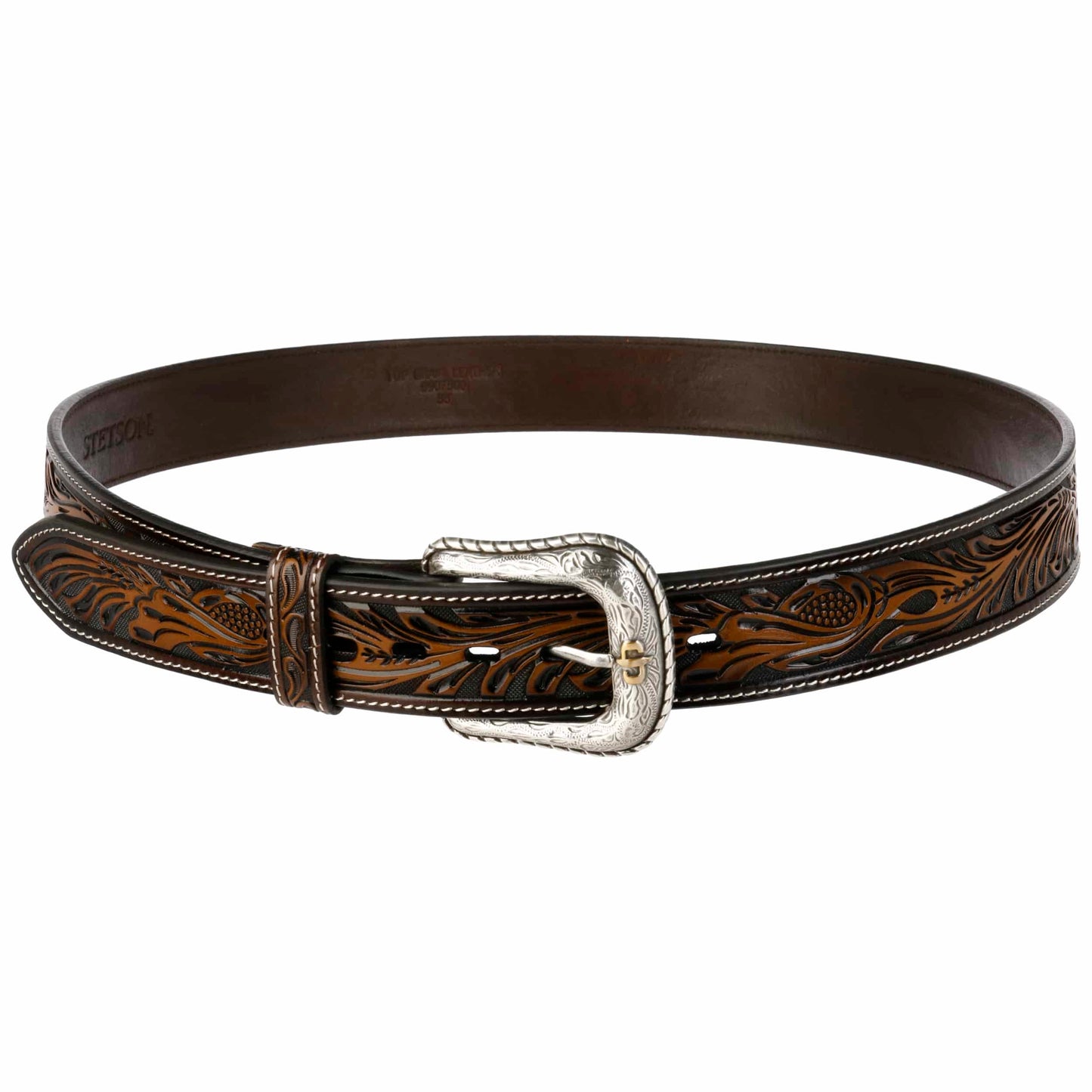 Stetson Tooled Leather Belt 6