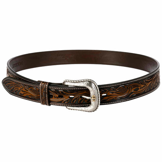 Stetson Tooled Leather Belt 6