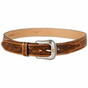 Stetson Tooled Leather Belt 6