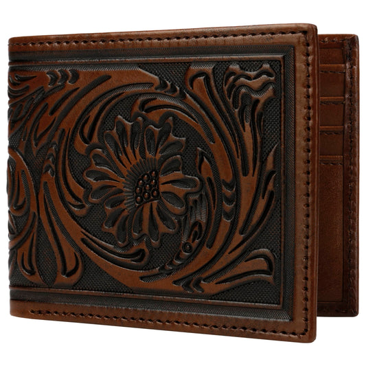 Stetson Tooled Leather Bi-fold Wallet 6