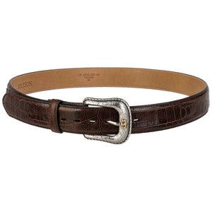 Stetson Caiman Embossed Leather Belt 6