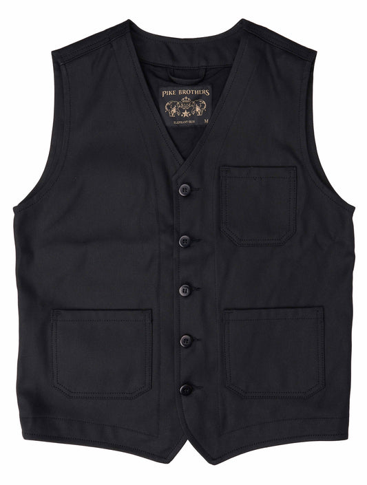 Pike Brothers 1937 Roamer Vest Elephant Skin Black