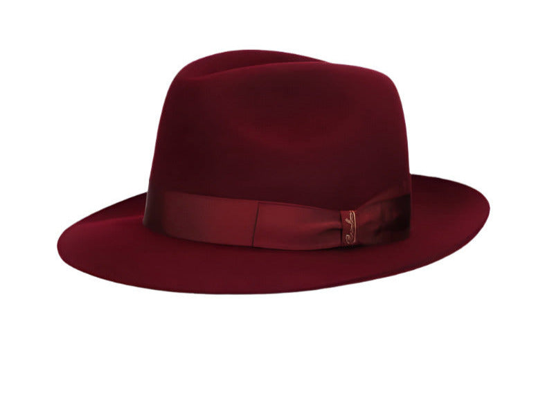 Borsalino Brushed Felt Red