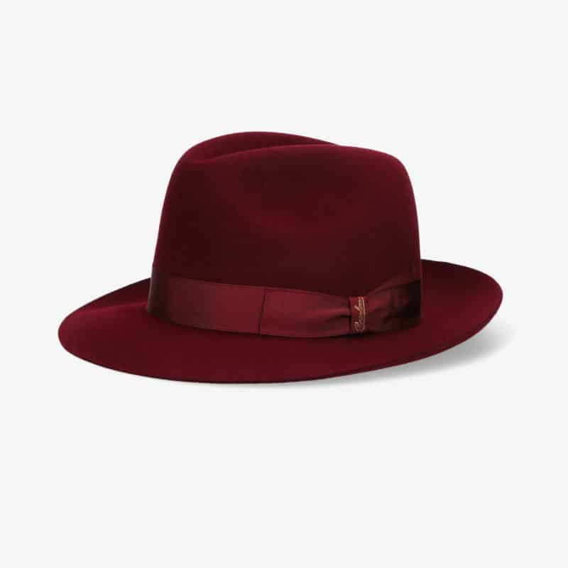 Borsalino Brushed Felt Red