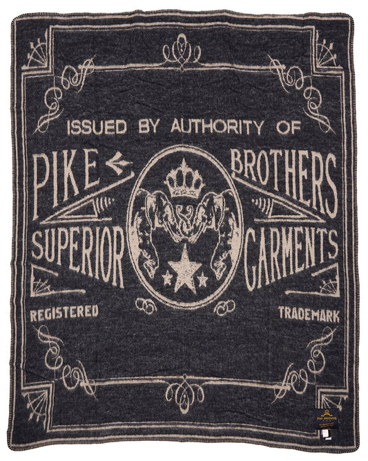 Pike Brothers 1969 Logo Blanket Faded Black