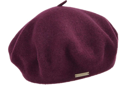 Seeberger Beret Burgundy Red