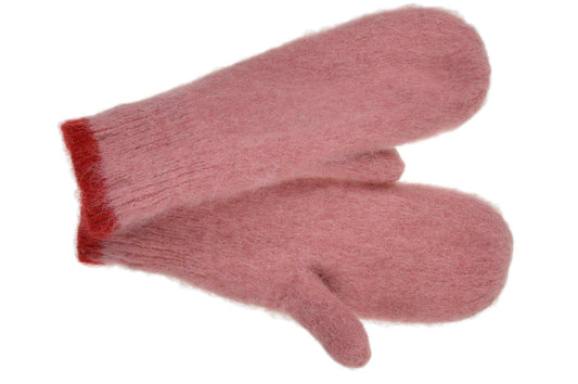 Seeberger Mittens Alpaca Pink/Ruby Red