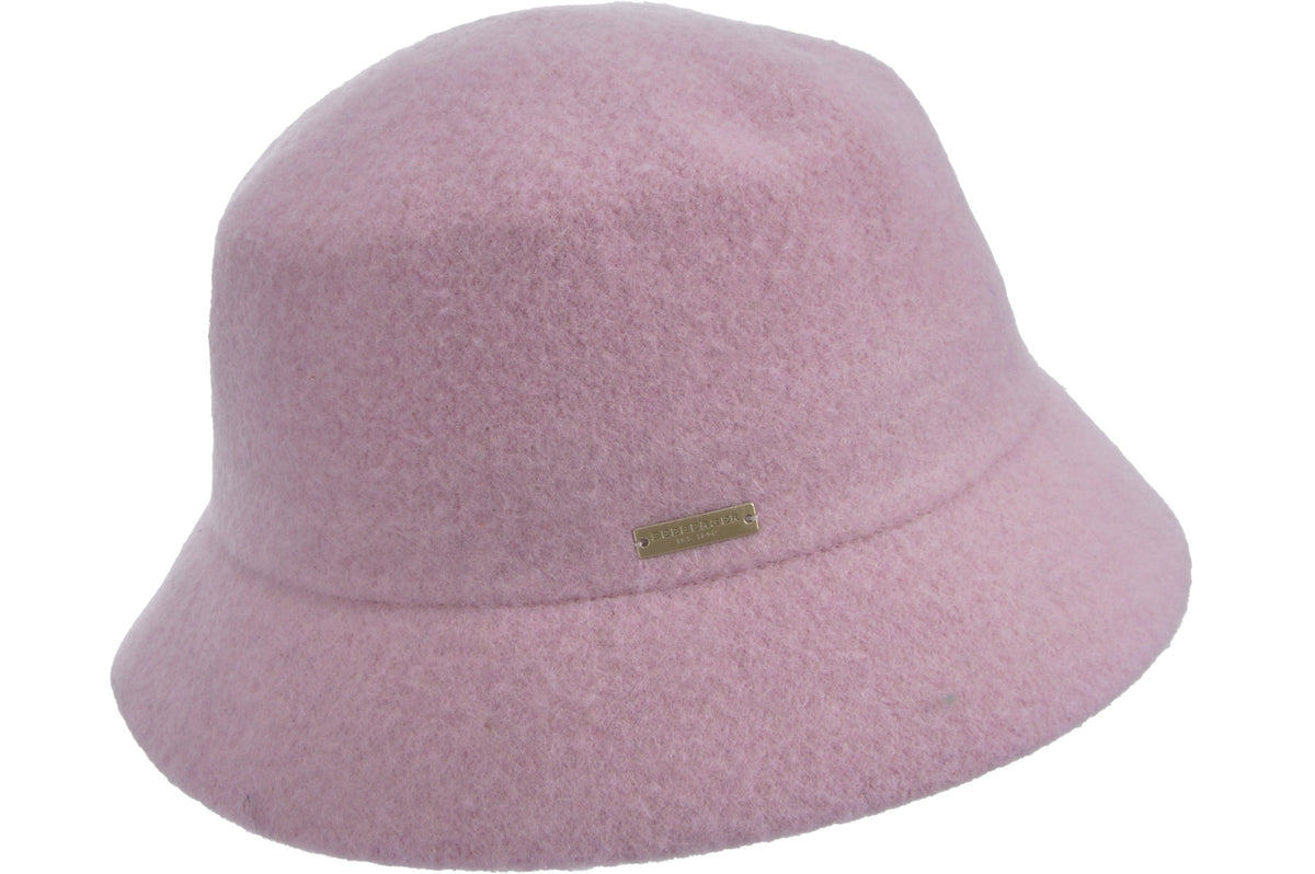 Seeberger Boiled Wool Cloche Rosewood