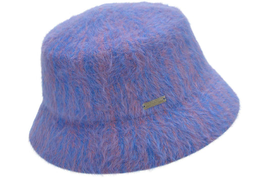 Seeberger Angora Bucket Hat Melange Sandalwood/Azur