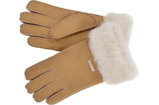 Seeberger Shearling Gloves Camel